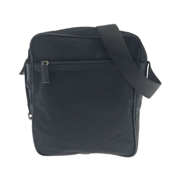 Prada Nylon Tessuto Logo Plate Shoulder Bag